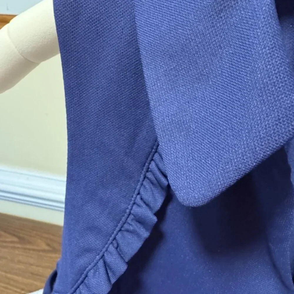 Lilly Pulitzer NWT Luxletic Martina Polo Top | UPF 50+ Navy Golf Ruffle Tank M - Picture 4 of 9